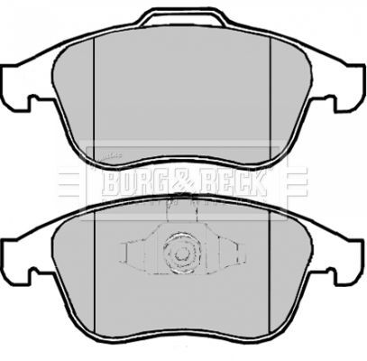 BORG & BECK Комплект тормозных колодок, дисковый тормоз BBP2064